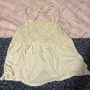 White American eagle flowy crop top size xs